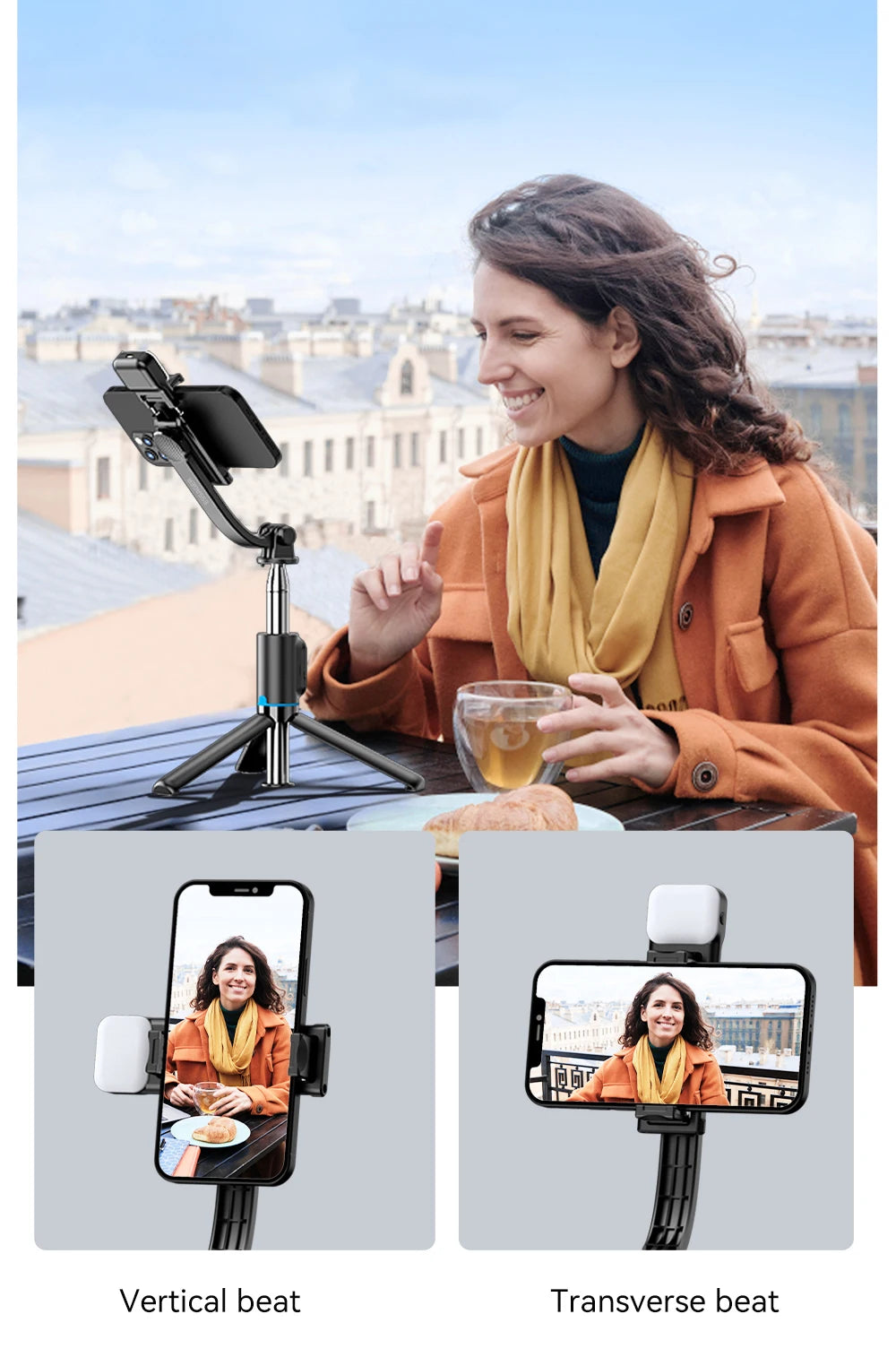 Essager Selfie StickDegree Photo Holder Lengthened Tripod Live Broadcast Support All Mobile Phones Bluetooth Remote Control TikT