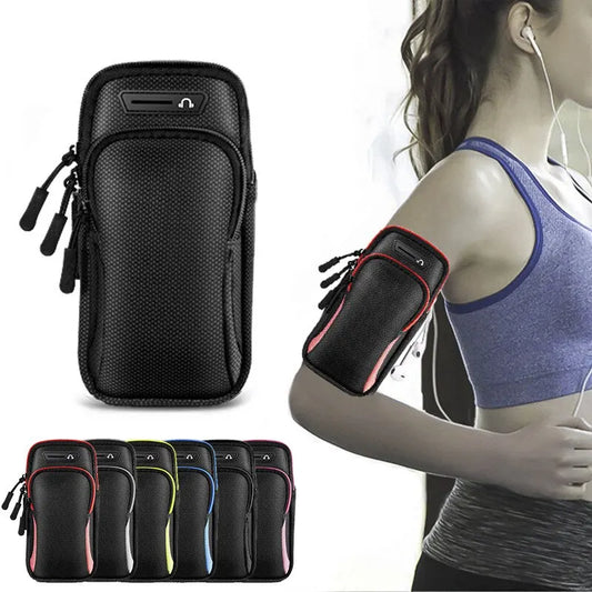 Phone Arm Bag with Headphone Jack Waterproof Breathable Sports Running Bag Gym Mobile Phone Holder