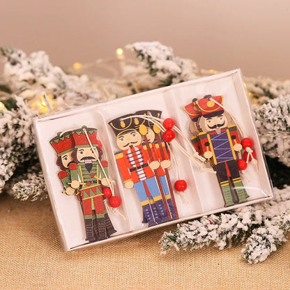 Wooden Christmas Pendant Merry Christmas Decoration for Home 2023 Navidad Xmas Tree Hanging Ornaments Kids Gifts New Year 2024