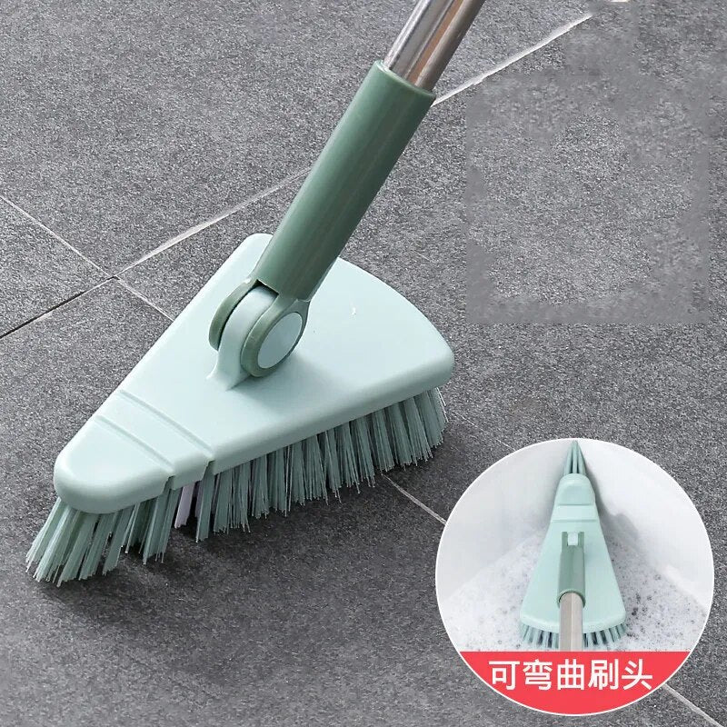 Floor Scrub Brush Shower Scrubber Cleaning Bath Tub And Tile Scrubber Brush Long Handle Detachable Stiff Bristles For Cleaning green