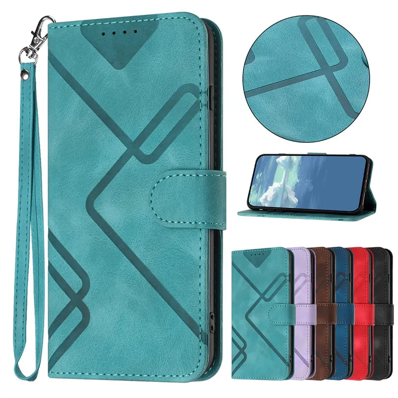 Wallet With Bracelet Magnetic Flip Leather Case For Xiaomi 13 Pro 12T 11T Pro 10T Redmi 12 10C Note 12 12 Pro 12S 11S 11 Pro 10S Light blue