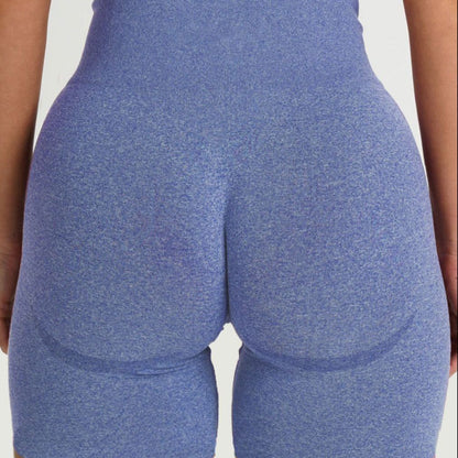 Seamless Leggings Women Sport Slim ShortsTights Fitness High Waist Women Clothing Gym Workout Pants Female Pants LBlue Shorts