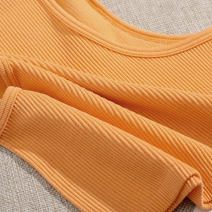 Seamless Rib-Knit Sleeveless Crop Top