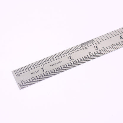 1PCS 15cm 6 Inch Ruler Precision Stainless Steel Metal Ruler Double-sided Learning Office Stationery Writing Supplies