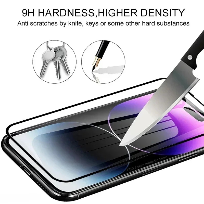 5Pcs Tempered Glass For iPhone 15 14 Pro Max 12 13 Mini 7 8 Plus Screen Protector For iPhone 11 PRO X XR XS MAX Protective Glass