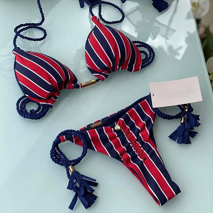 Sexy Dot Print Bikinis Set Women's Swimsuit Bandage 2023 Swimwear Push Up Swim 2 Pieces Biquini Brazilian Beachwear Bathing Suit 8274