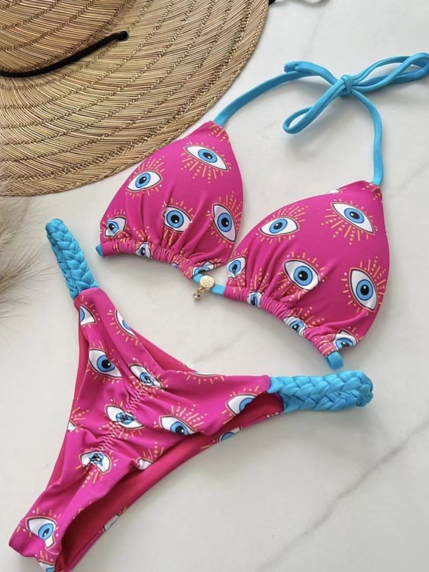 Sexy Swimsuit Women Braided rope Micro Bikinis 2023 New Swimsuit Leopard Print Brazilian Biquinis Beach Bathing Suit