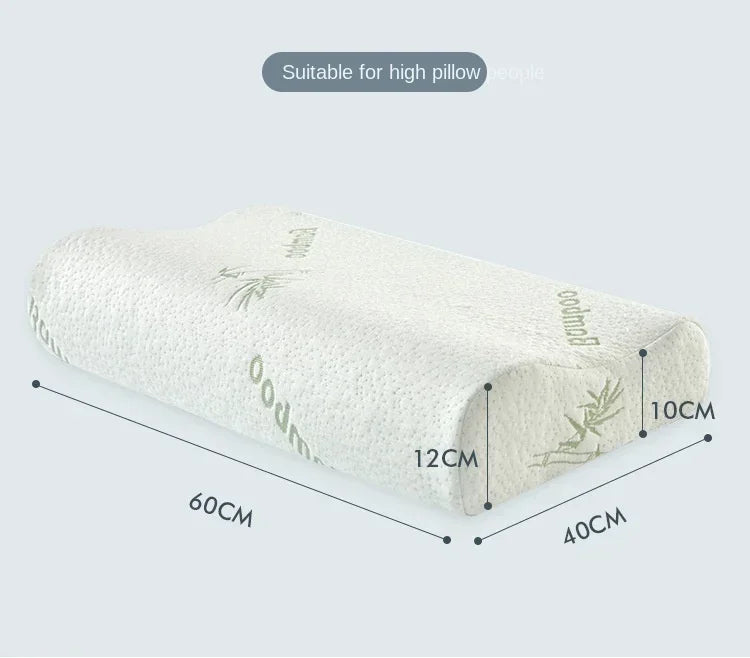 50*30cm Bamboo Fiber Pillow Slow Rebound Health Care Memory Foam Pillow Memory Foam Pillow Orthopedic Pillows Support NeckRelief