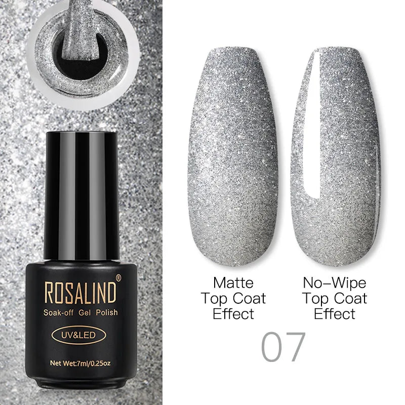 ROSALIND Gel Nail Polish Lamp All For Nails Art Manicure With Matt Base Top Coat Semi Permanant Gellak Nail Gel Polish Varnishes 07