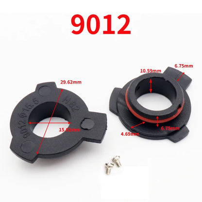 2Pcs Black Car LED Headlight Bulb Adapter Holder Base Sockets Retainer for H1 H3 H4 H7 H11 H13 9004 9005 9006 9007