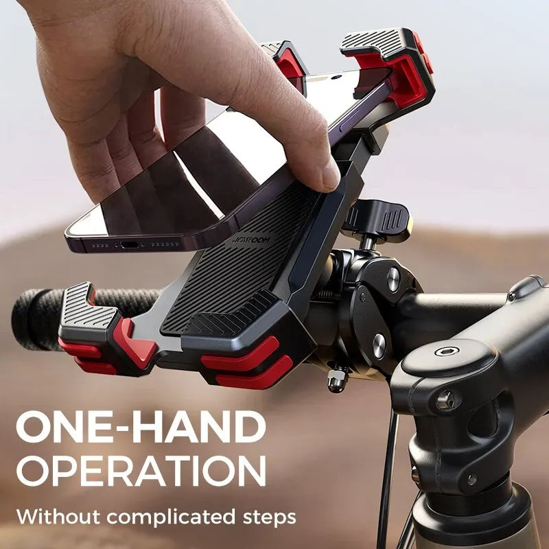 Joyroom Motorcycle Phone Holder Mount Fit For 4.7 - 6.8" Phones 1s Lock Install Bike Phone Holder For Bicycle Scooter ATV/UTV