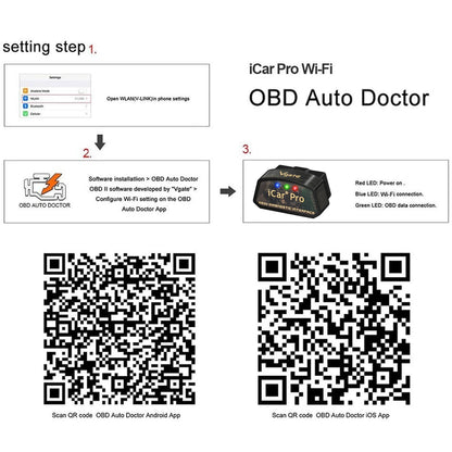 Original Vgate iCar Pro elm327 OBD2 Car diagnostic Tool WIFI for Android/IOS BT3.0 BT4.0 ODB2 Car Scanner Tool