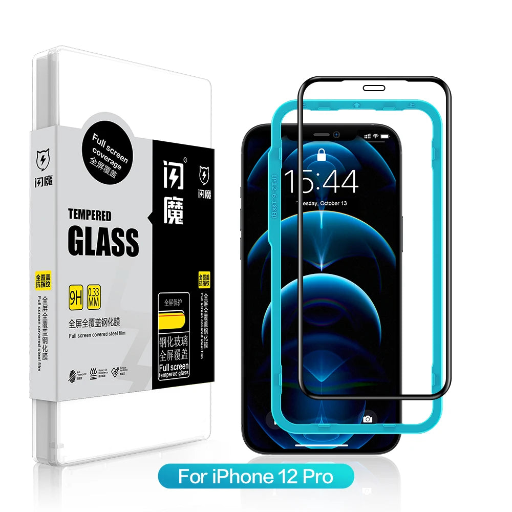Screen Protector For iPhone 11 13 Pro Max 9H Tempered Glass Film for 12/12 mini/12 Pro Max XR Xs Max Clear Full Cover For iPhone12 Pro