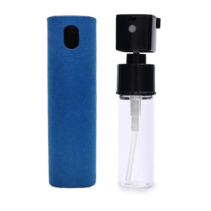 2in1 Microfiber Screen Cleaner Spray Bottle Set Mobile Phone Ipad Computer Microfiber Cloth Wipe Iphone Cleaning Glasses Wipes Blue (no liquid)