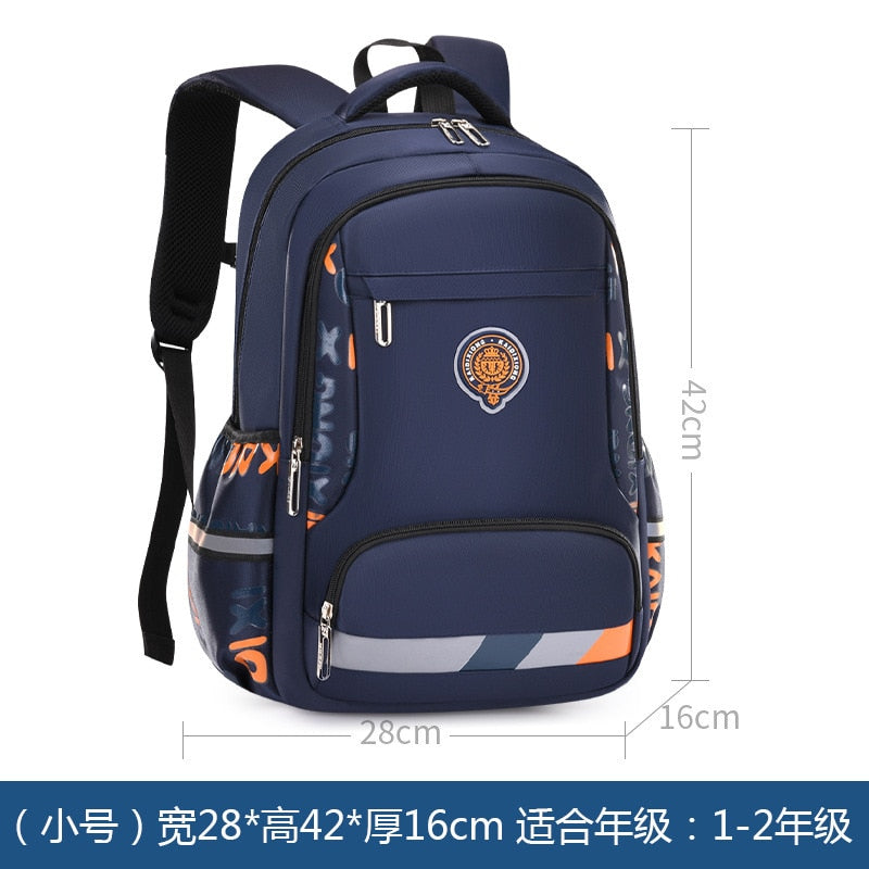 Kids backpack Primary children School Bags For Boys large orthopedic Backpack Waterproof Schoolbag big Book Bag mochila infantil small blue