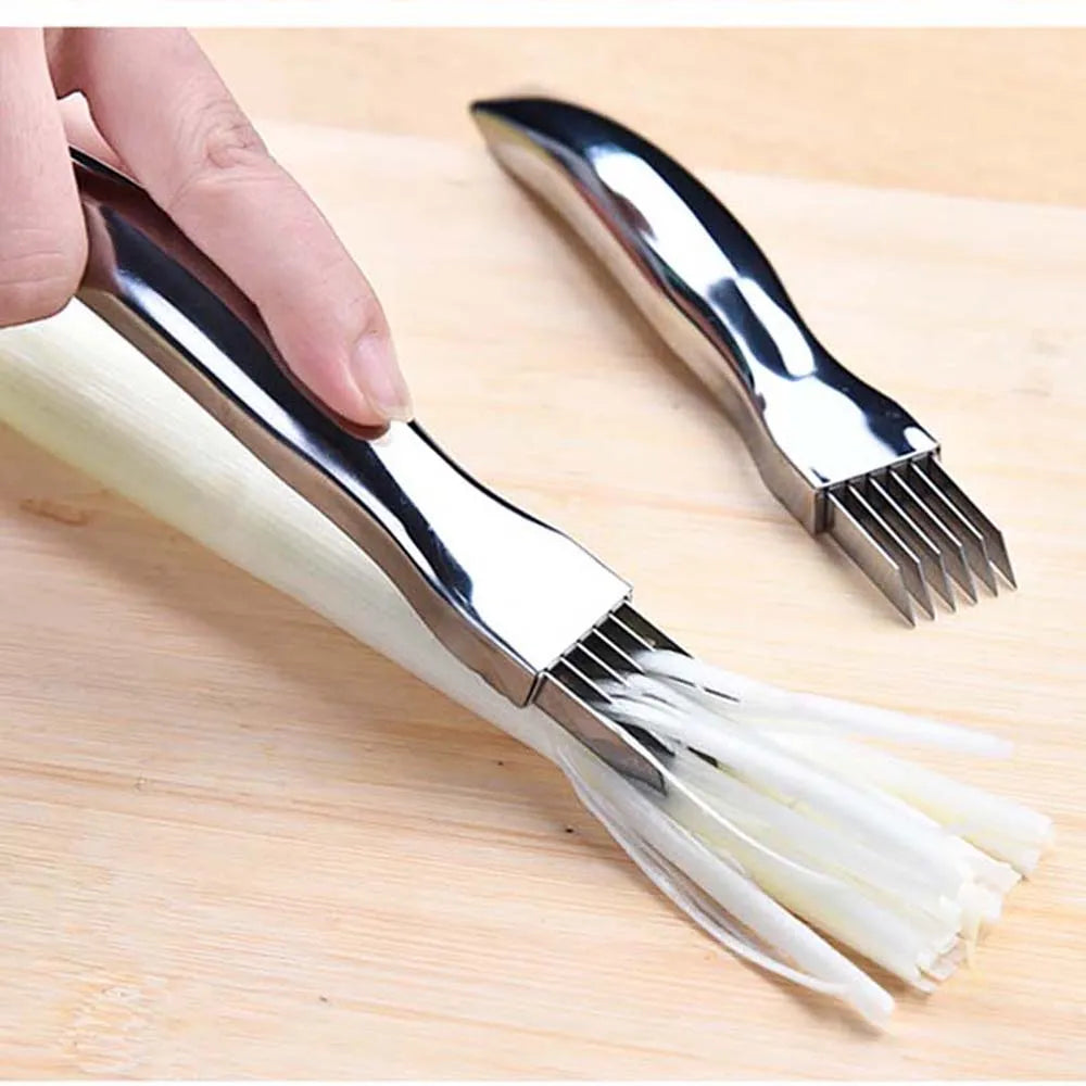 Sharp Stainless Steel Kitchen Onion Cutter Graters Multi Onion Garlic Chopper Knife Vegetable Tools Kitchen Gadgets Accessories