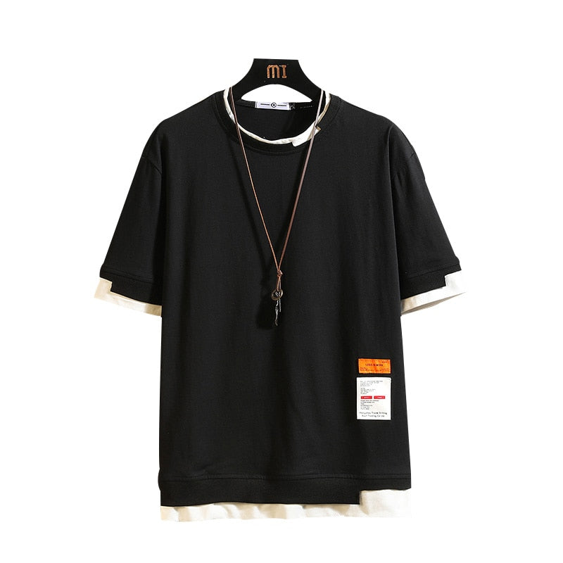 Short Sleeve T Shirt Men Summer Loose Tshirt Top Tees Fashion Clothes Plus OVERSize O NECK