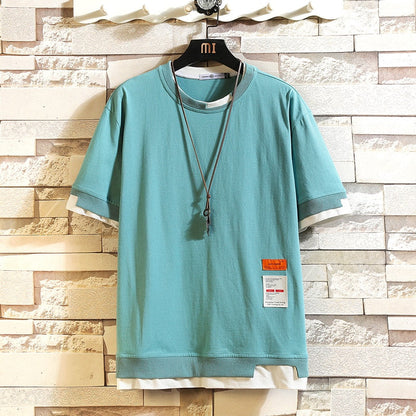 Short Sleeve T Shirt Men Summer Loose Tshirt Top Tees Fashion Clothes Plus OVERSize O NECK