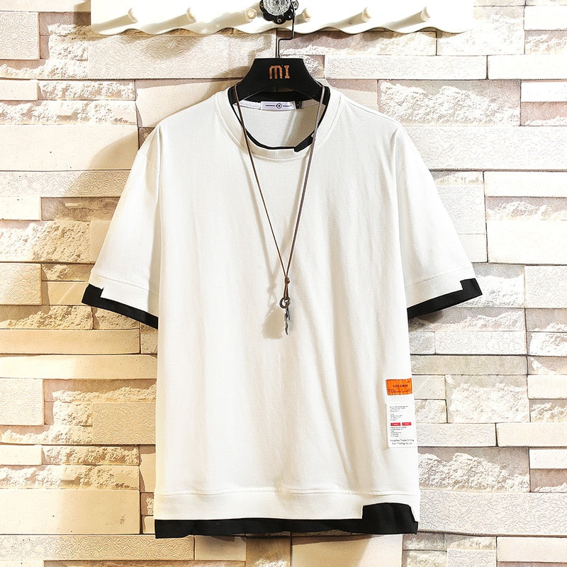 Short Sleeve T Shirt Men Summer Loose Tshirt Top Tees Fashion Clothes Plus OVERSize O NECK T3168 A