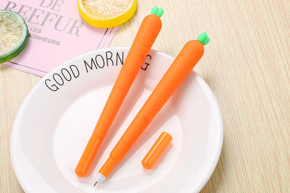 Simulation Carrot Gel Pen Creative 0.38mm Ink Cute Kawaii Student Promotional Pens Gift School Office Signature Writing Supplies