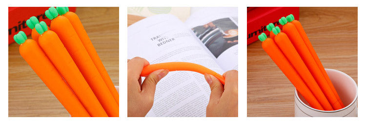 Simulation Carrot Gel Pen Creative 0.38mm Ink Cute Kawaii Student Promotional Pens Gift School Office Signature Writing Supplies