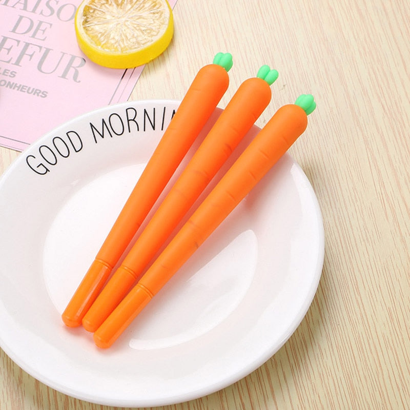 Simulation Carrot Gel Pen Creative 0.38mm Ink Cute Kawaii Student Promotional Pens Gift School Office Signature Writing Supplies Default Title