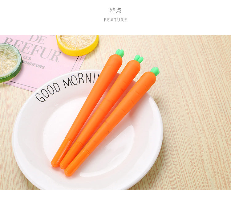 Simulation Carrot Gel Pen Creative 0.38mm Ink Cute Kawaii Student Promotional Pens Gift School Office Signature Writing Supplies