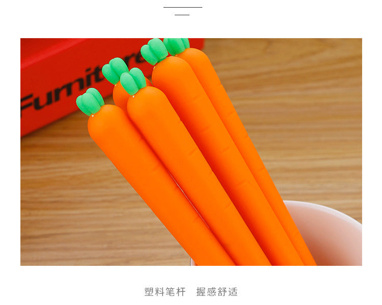 Simulation Carrot Gel Pen Creative 0.38mm Ink Cute Kawaii Student Promotional Pens Gift School Office Signature Writing Supplies