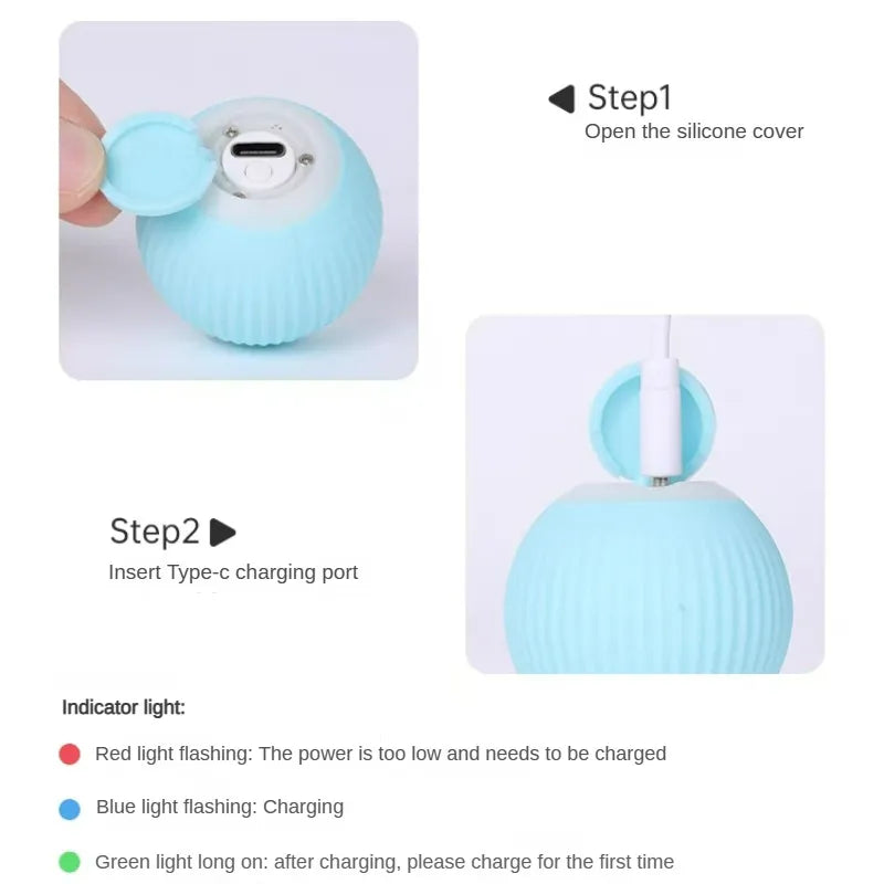 Smart Cat Toys Automatic Rolling Ball Electric Cat Toys Interactive For Cats Training Self-moving Kitten Toys Pet Accessories