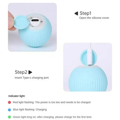 Smart Cat Toys Automatic Rolling Ball Electric Cat Toys Interactive For Cats Training Self-moving Kitten Toys Pet Accessories