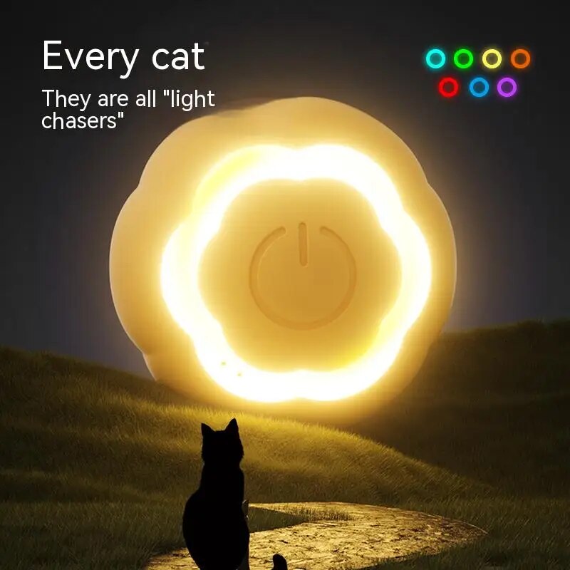 Smart Electric Cat Ball Toys Automatic Rolling USB Toys for Cats Training Self-moving Kitten Toys for Indoor Interactive Playing