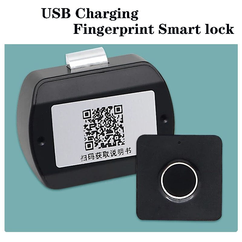 Smart Lock Fingerprint Lock Storage Cabinet Lock Fingerprint USB Charging Furniture Lock for Home Office Drawer Box Drawer Lock