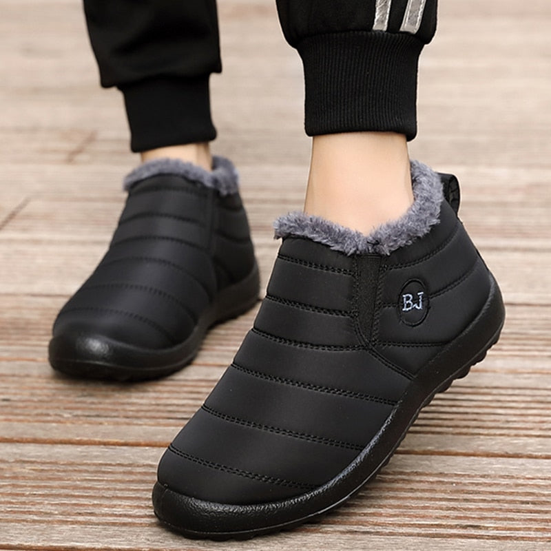 Sneakers Winter Women Waterproof Shoes Comfortable Platform Shoes Walking Platform Sneakers Ankle Black Mujer Shoes Woman