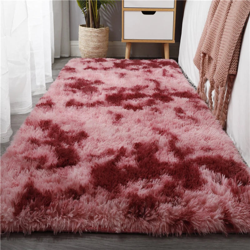 Soft Carpet for Living Room Plush Rug Fluffy Thick Carpets Bedroom Area Long Rugs Anti-slip Floor Mat Gray Kids Room Velvet Mats