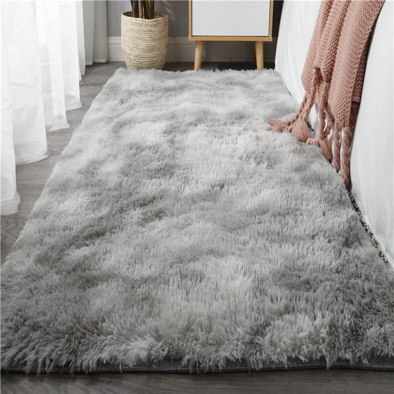 Soft Carpet for Living Room Plush Rug Fluffy Thick Carpets Bedroom Area Long Rugs Anti-slip Floor Mat Gray Kids Room Velvet Mats