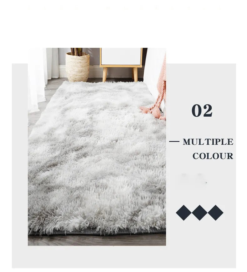 Soft Carpet for Living Room Plush Rug Fluffy Thick Carpets Bedroom Area Long Rugs Anti-slip Floor Mat Gray Kids Room Velvet Mats