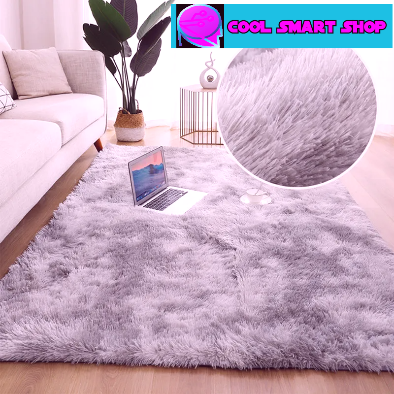 Soft Carpet for Living Room Plush Rug Fluffy Thick Carpets Bedroom Area Long Rugs Anti-slip Floor Mat Gray Kids Room Velvet Mats