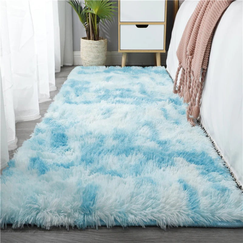 Soft Carpet for Living Room Plush Rug Fluffy Thick Carpets Bedroom Area Long Rugs Anti-slip Floor Mat Gray Kids Room Velvet Mats