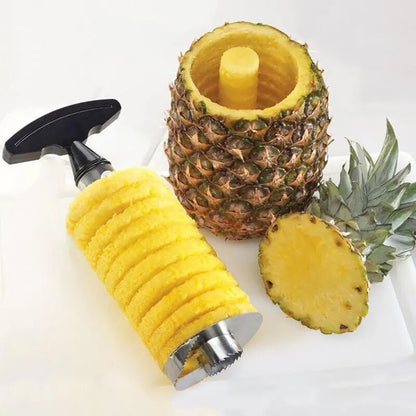 Stainless Steel Pineapple Peeler Cutter Fruit Slicer Knife A Spiral Pineapple Cutting Peeled Corer Fruit Gadgets Kitchen Access