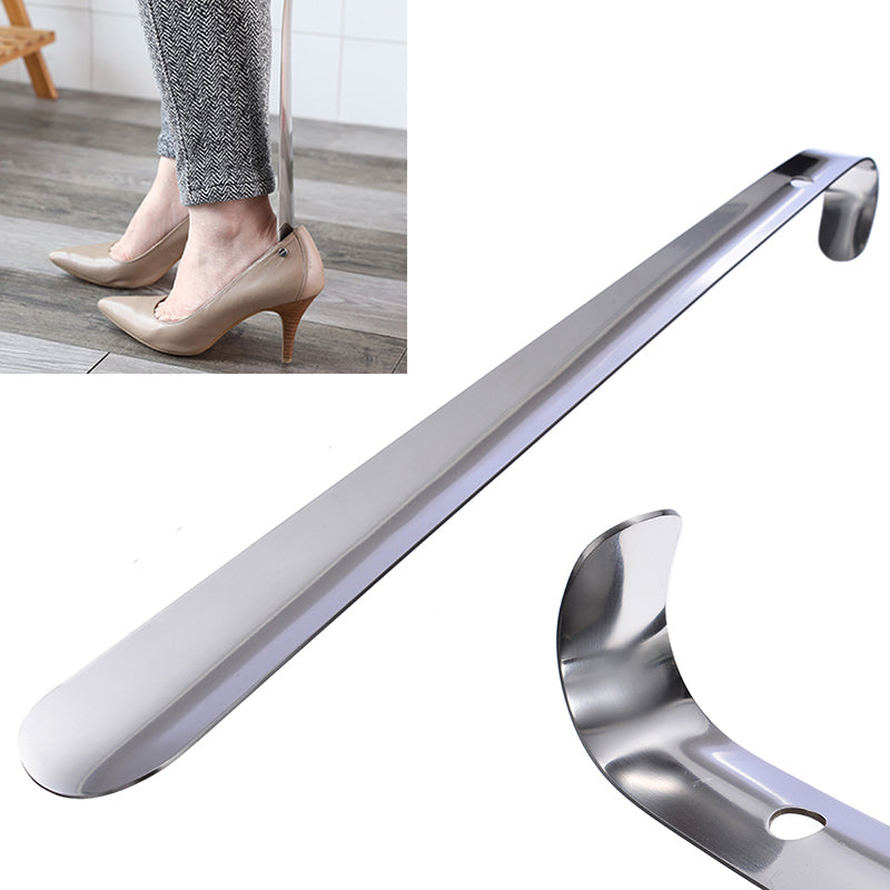 Stainless Steel Shoe Horn Reach Metal Flexible Handle Shoehorn Remover Pregnant Women or the Aged Lifter Aid Slip Shoe Pull Tool