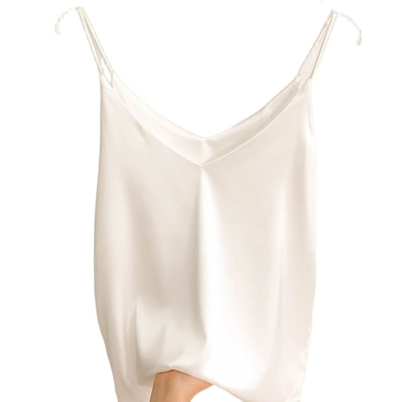 Summer Camisole Slim Vest Sexy Women Sleeveless V-Neck Gray Tee Tank Tops Female Solid Black/White Crop Tops Y2k