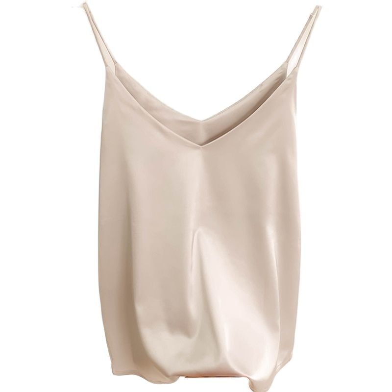 Summer Camisole Slim Vest Sexy Women Sleeveless V-Neck Gray Tee Tank Tops Female Solid Black/White Crop Tops Y2k
