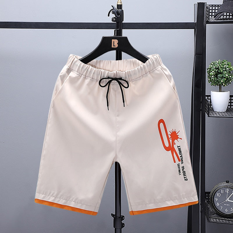 Summer Shorts Men Free Shipping Casual Shorts Male Short Pants Sports Plus Size Patchwork Boy Streetwear Shorts Men 235-Khaki