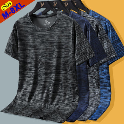 Summer T-Shirts Men Cool Male Tshirt 6XL 7XL 8XL Plus Size Tee Shirt Traveling Hiking Camping Tops Oversized Clothing