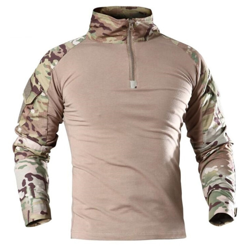 Tactical Camouflage Uniform Military Clothes Outdoor Army Filde Fight Combat Tops T Shirts Hiking Camping Cargo Pants Tracksuit