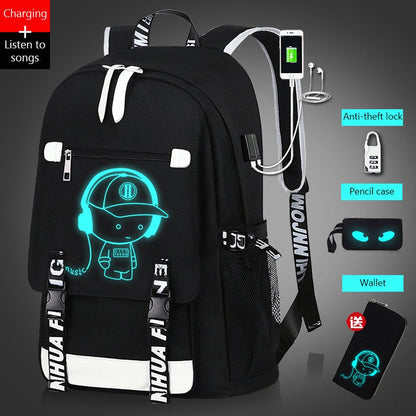Teenage Waterproof Backpack Cute Kids Black Nylon School Bags For Boys Laptop Anti Theft Backpack Men Book Bag Sac A Dos A7