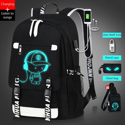 Teenage Waterproof Backpack Cute Kids Black Nylon School Bags For Boys Laptop Anti Theft Backpack Men Book Bag Sac A Dos A9