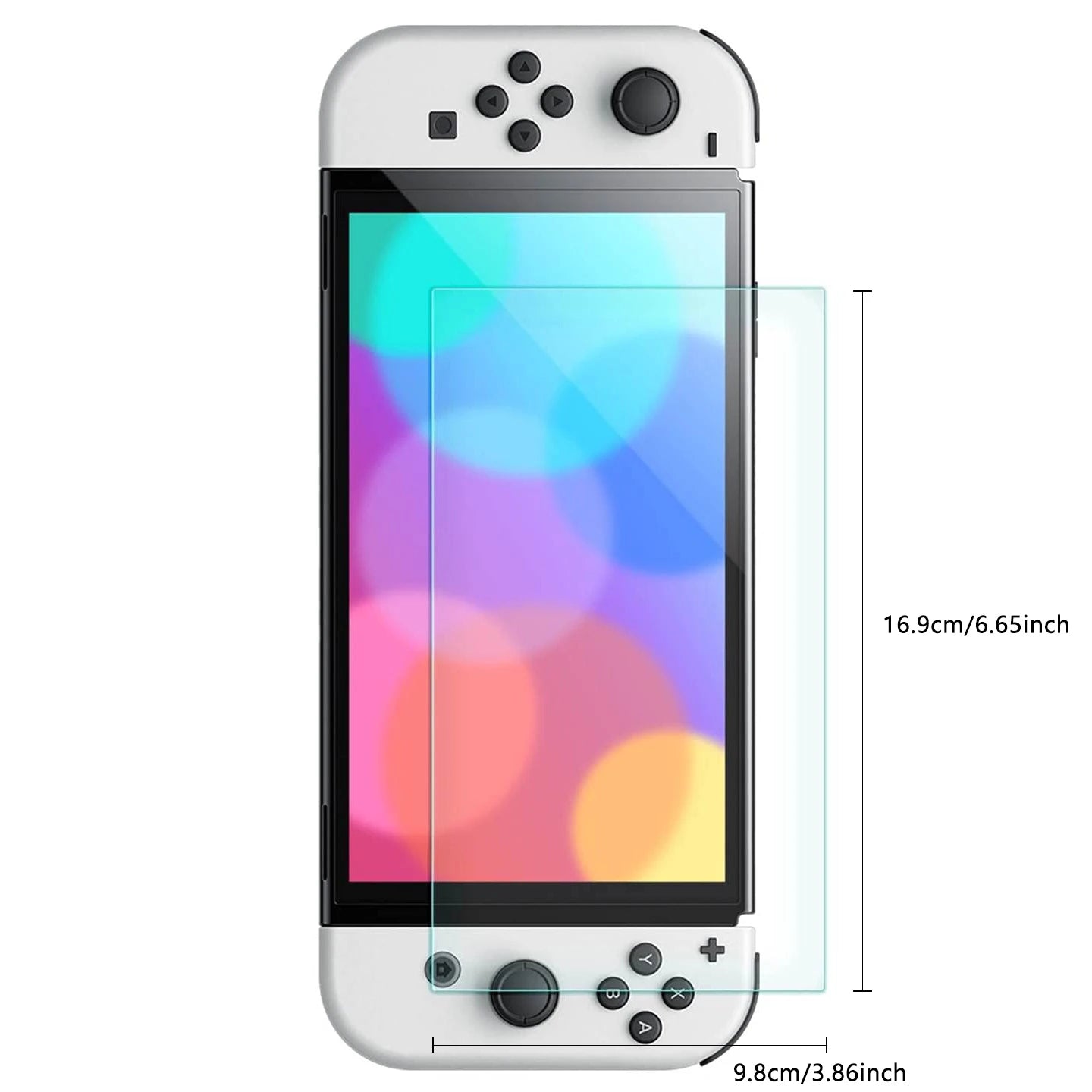 Tempered Glass Screen Protector Compatible-Nintendo Switc/ Switch Lite/ Switch OLED Hard Protector Film for Switch Game Console 2PC Switch LOLED