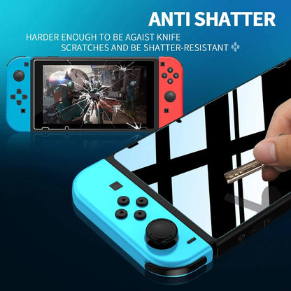 Tempered Glass Screen Protector Compatible-Nintendo Switc/ Switch Lite/ Switch OLED Hard Protector Film for Switch Game Console