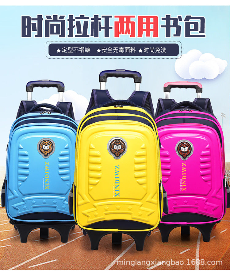 Trolley Children School Bags With Wheels For Girls Boys Mochila Kids Backpack Trolley Luggage backpack Escolar Backbag Schoolbag